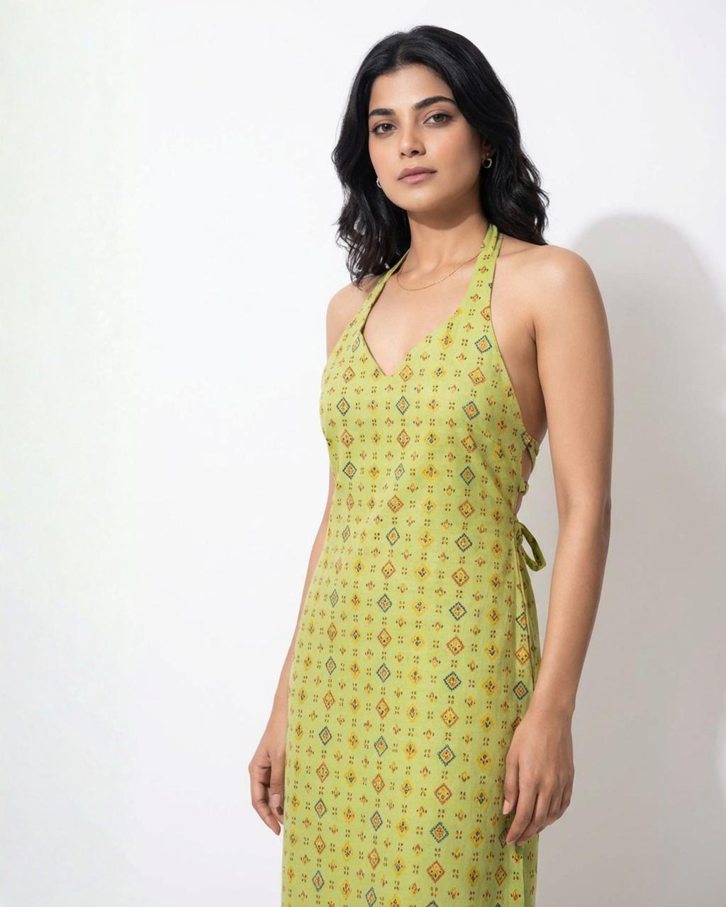 Halter Neck Backless | Side-Tie Long Kurti - SAKHIWATI 
