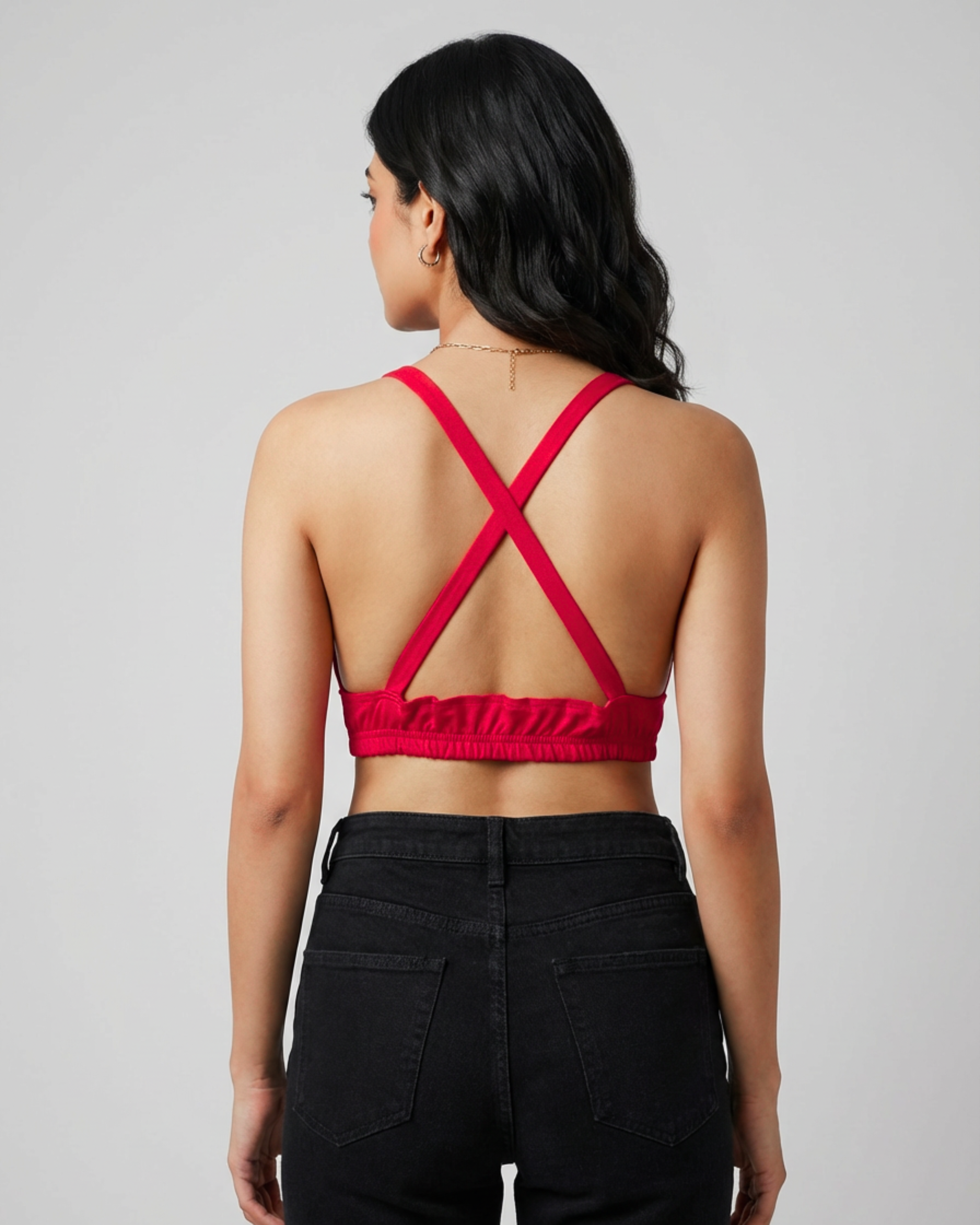 Pink Longline Bralette