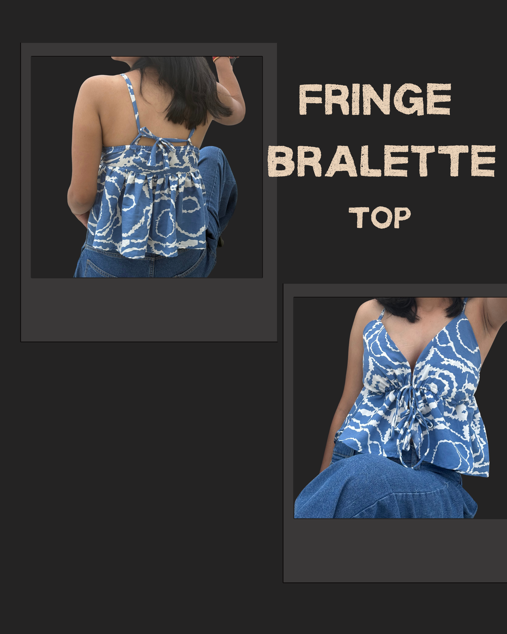 Fringe Tie Bralette Top