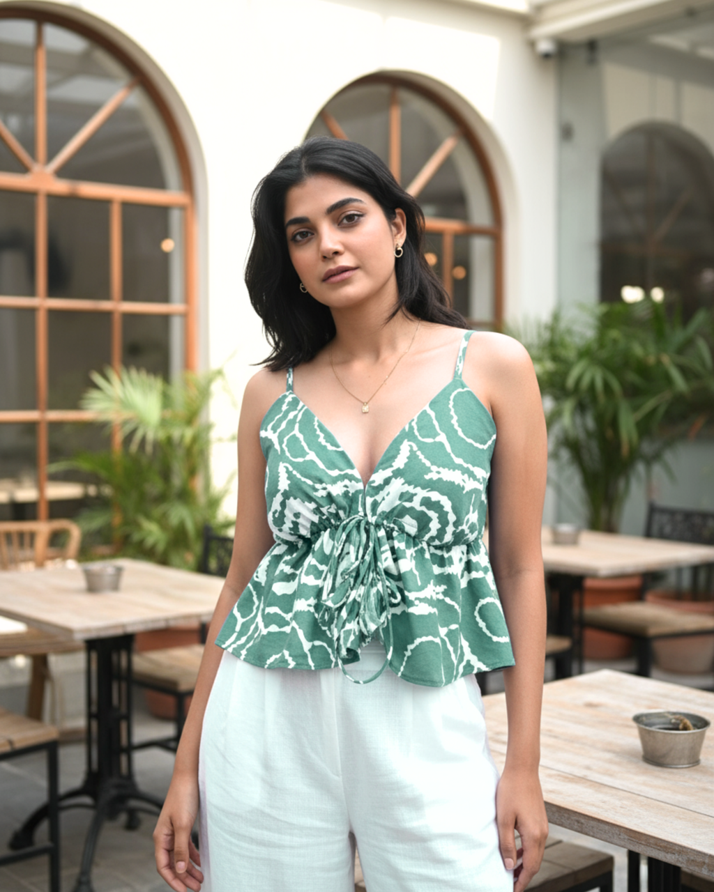 Fringe Tie Bralette Top