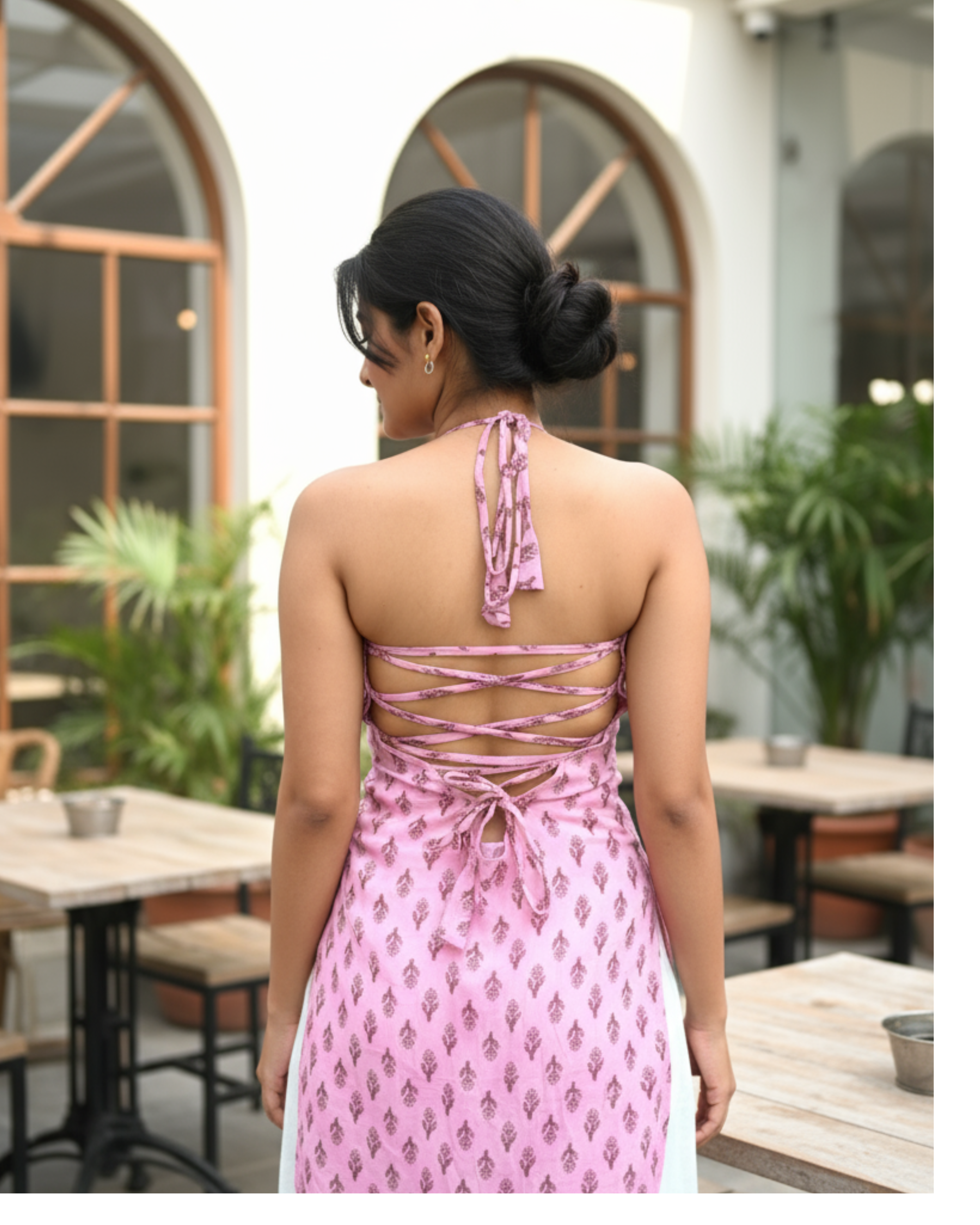 Petal Pink Halter Kurti