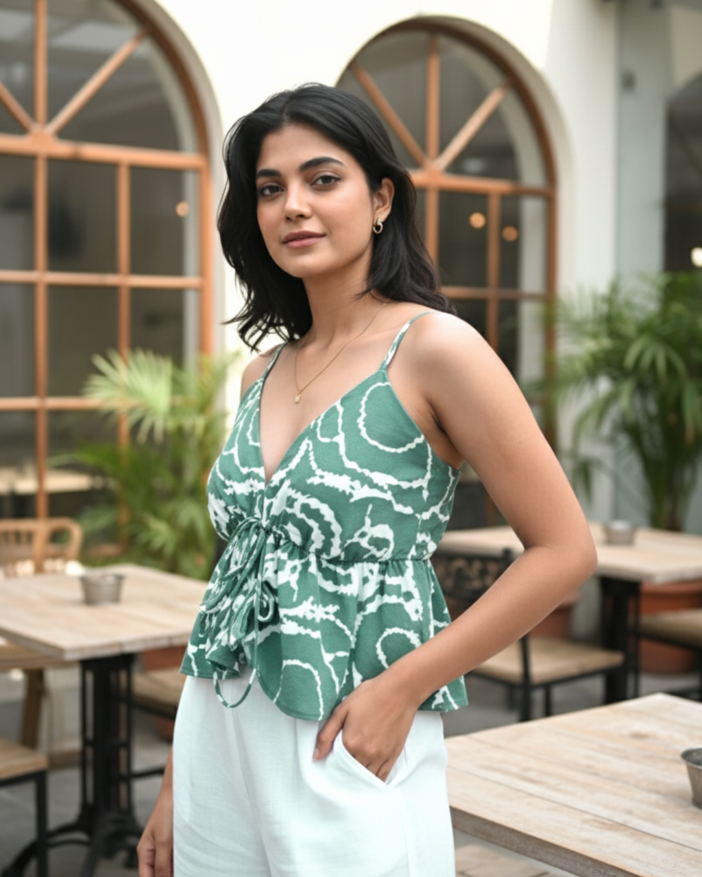 Fringe Tie Bralette Top